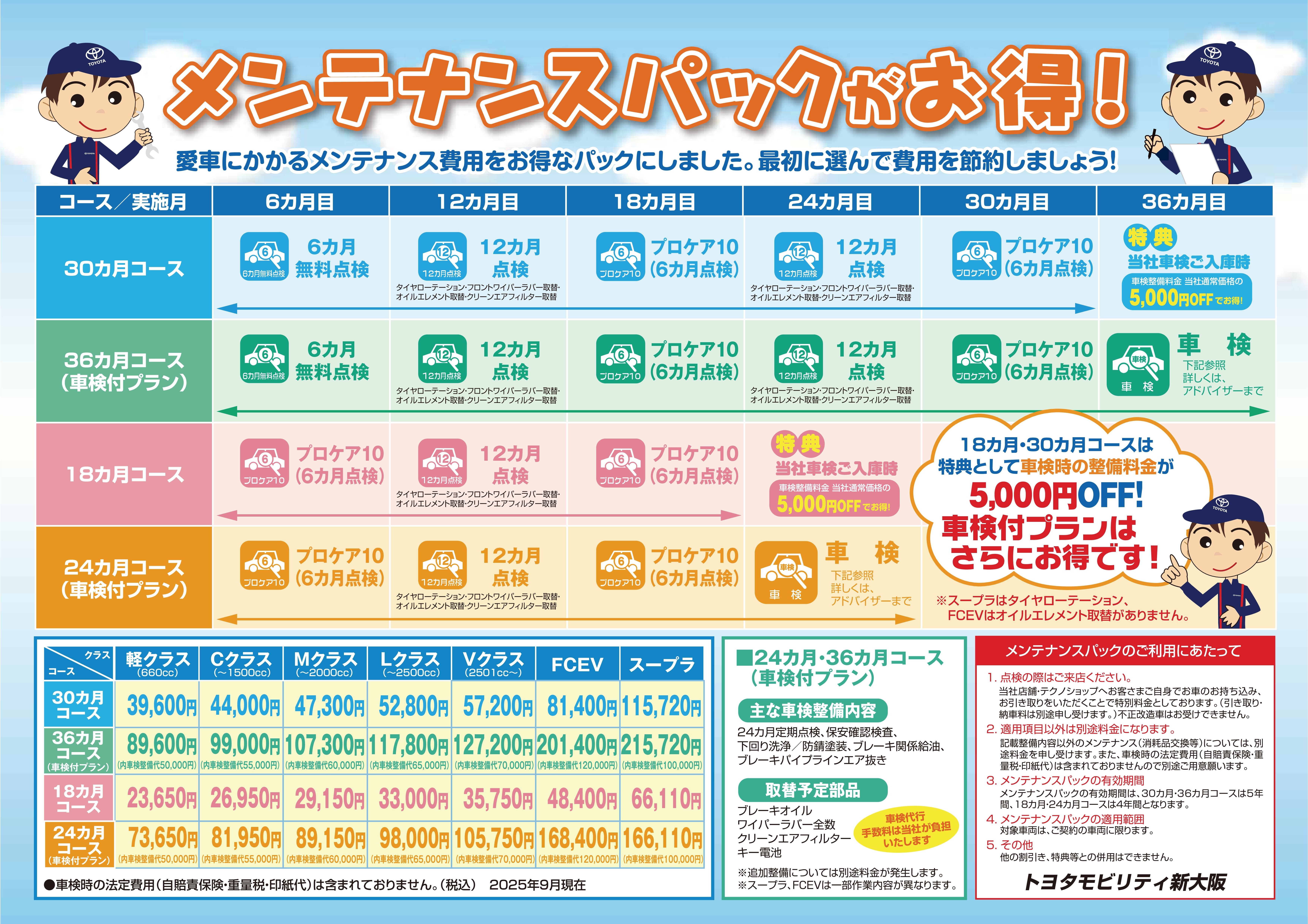 定期点検 | トヨタモビリティ新大阪