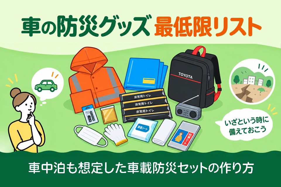 車に備えておきたい防災グッズリスト