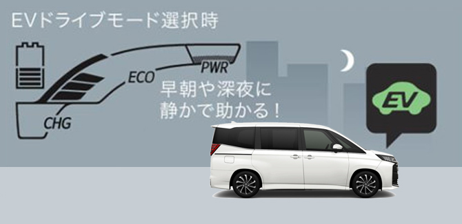 モーターのみで静かに走行可能（*4）。