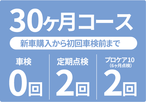 メンテナンスパック30ヶ月コース