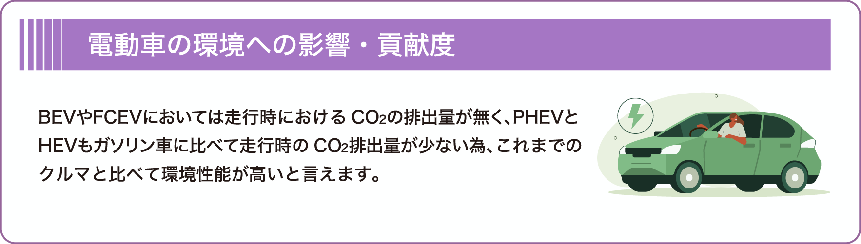 電動車の環境への影響・貢献度
